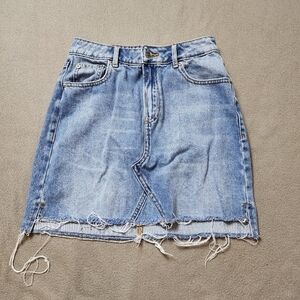 Dynamite Denim Skirt Cut Off Jean Skirt